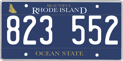 RI license plate 823552