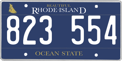 RI license plate 823554