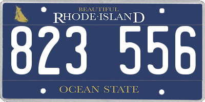 RI license plate 823556