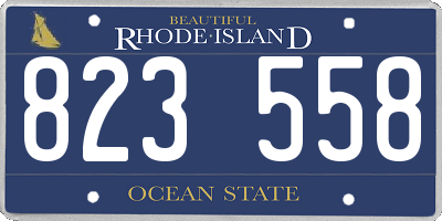 RI license plate 823558