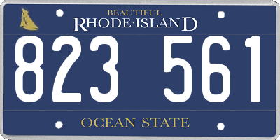 RI license plate 823561