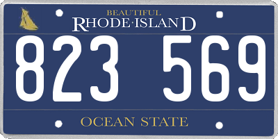 RI license plate 823569