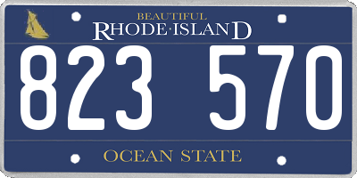 RI license plate 823570