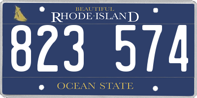 RI license plate 823574