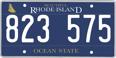 RI license plate 823575