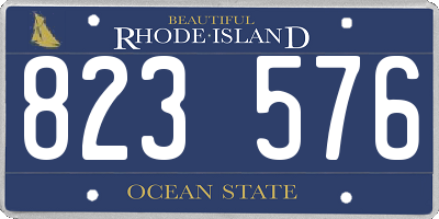 RI license plate 823576