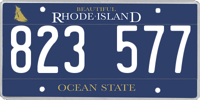 RI license plate 823577