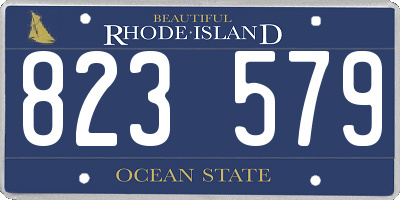 RI license plate 823579
