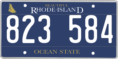 RI license plate 823584