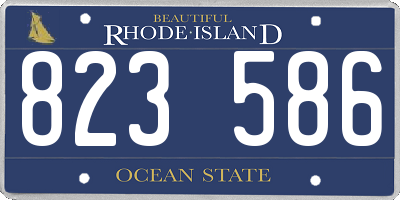 RI license plate 823586