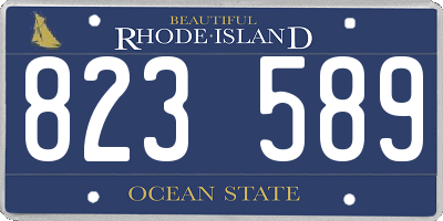 RI license plate 823589