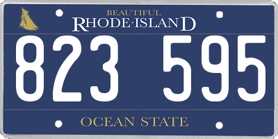 RI license plate 823595