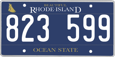 RI license plate 823599