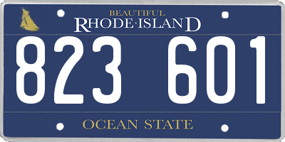RI license plate 823601