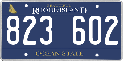 RI license plate 823602