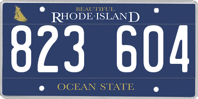 RI license plate 823604