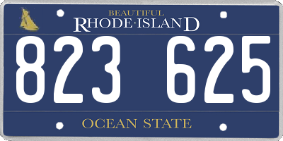 RI license plate 823625