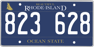 RI license plate 823628