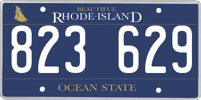 RI license plate 823629