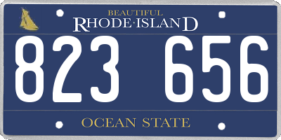 RI license plate 823656