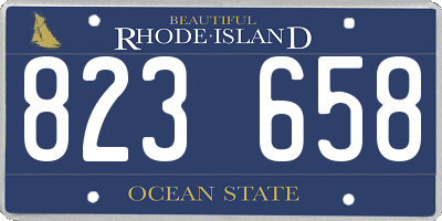 RI license plate 823658
