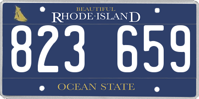 RI license plate 823659