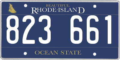 RI license plate 823661