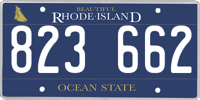 RI license plate 823662