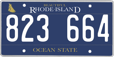 RI license plate 823664