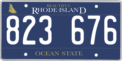 RI license plate 823676