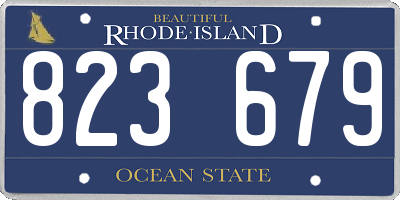 RI license plate 823679