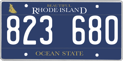 RI license plate 823680