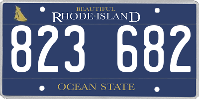 RI license plate 823682