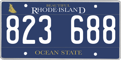 RI license plate 823688