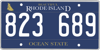 RI license plate 823689