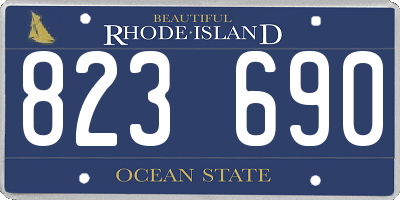 RI license plate 823690