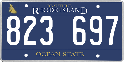 RI license plate 823697