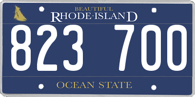 RI license plate 823700