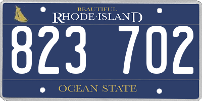 RI license plate 823702