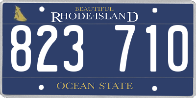 RI license plate 823710