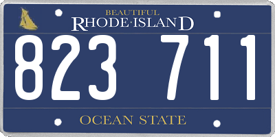 RI license plate 823711