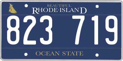 RI license plate 823719