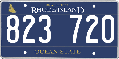 RI license plate 823720