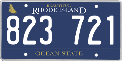 RI license plate 823721