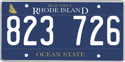 RI license plate 823726
