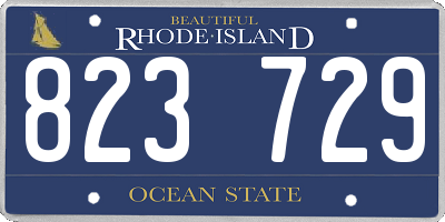 RI license plate 823729