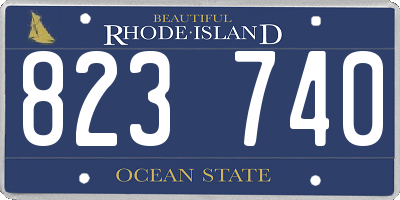 RI license plate 823740