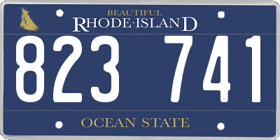 RI license plate 823741