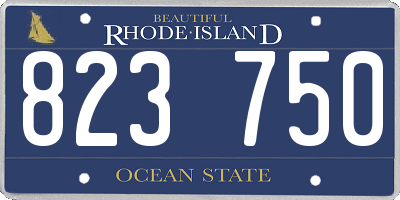 RI license plate 823750