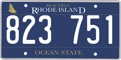 RI license plate 823751